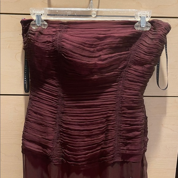 L.L. Bean Strapless Burgundy Dress - Picture 2 of 7